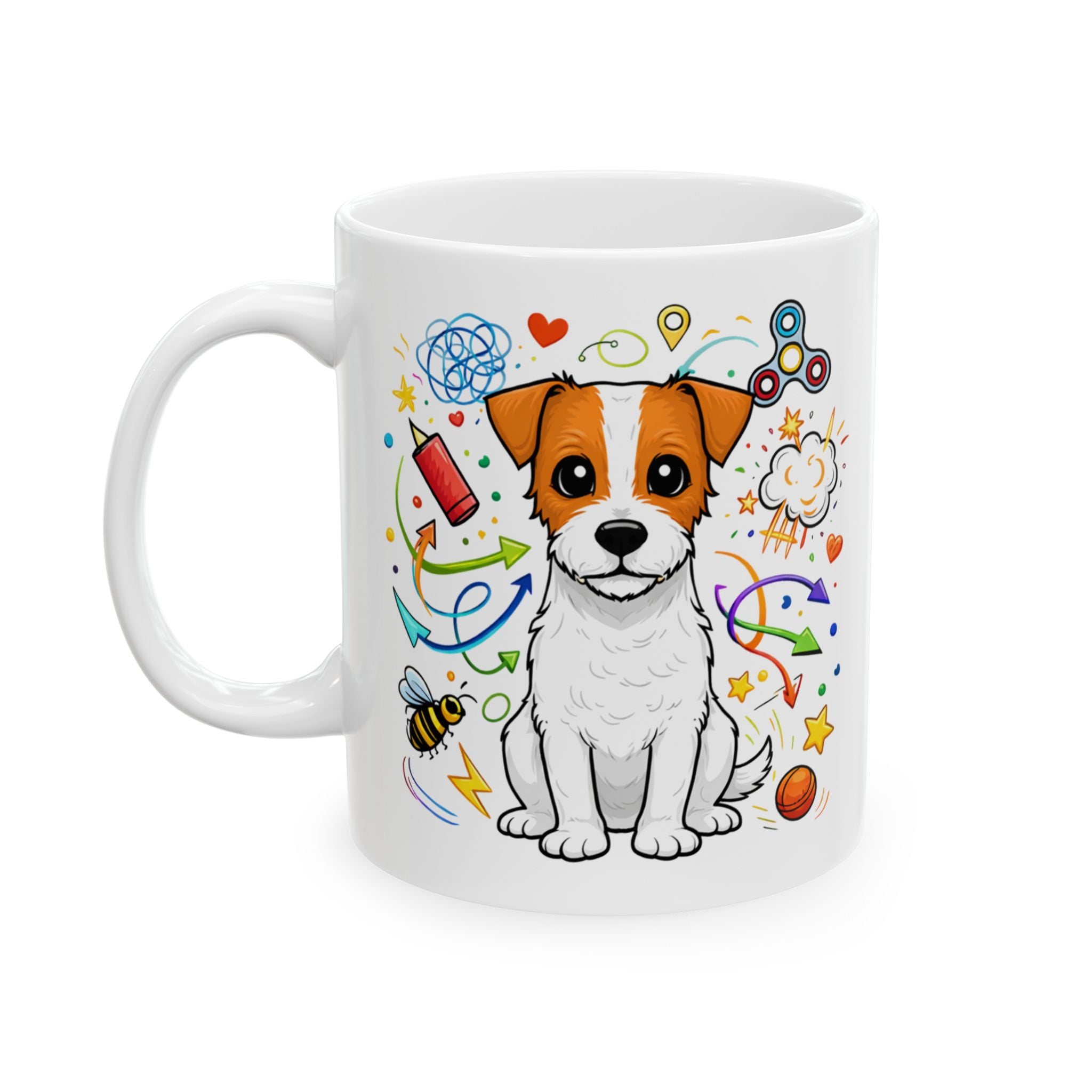 Jack Russell Terrier ADHD Vibe Mug | Ceramic Coffee Cup