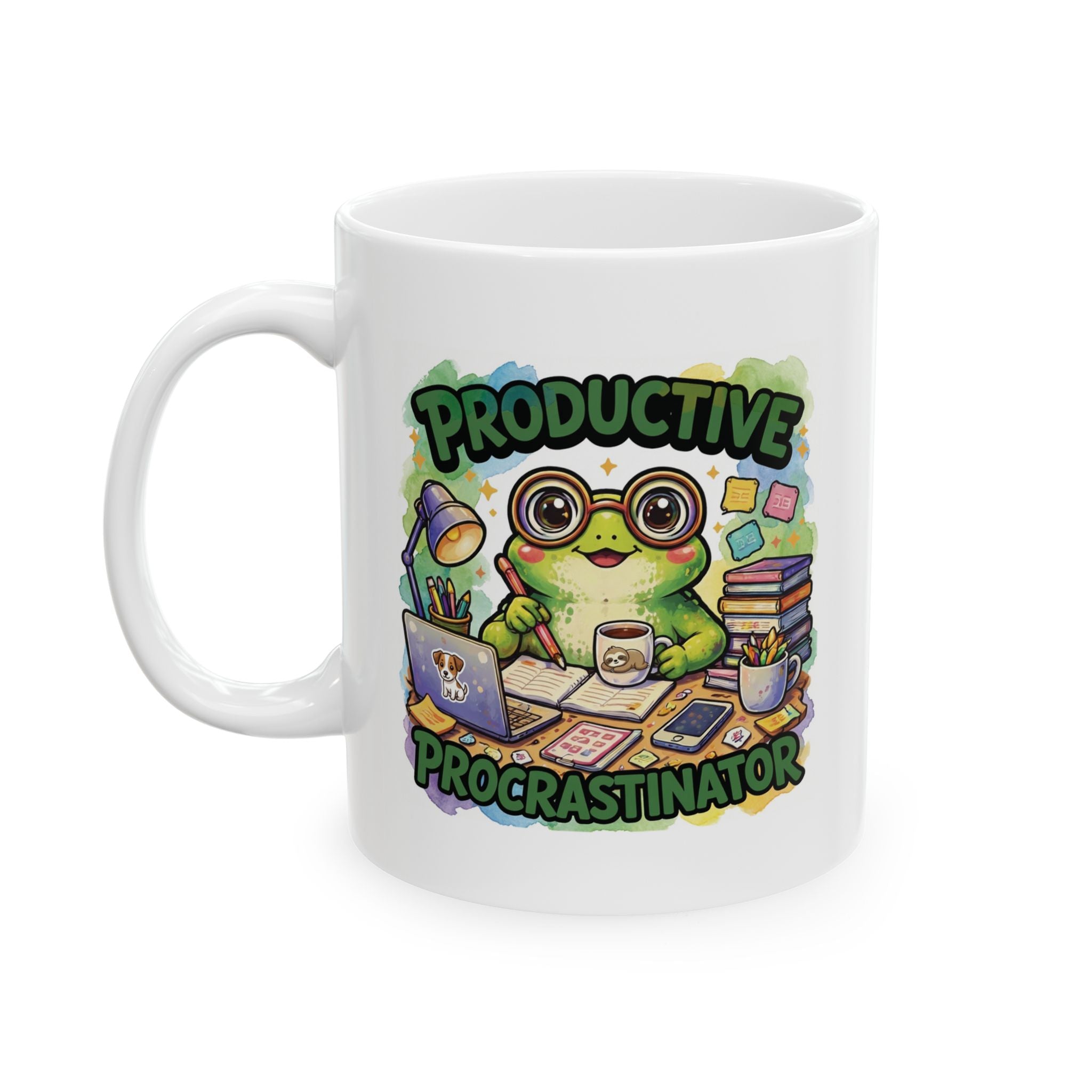 Frog Productive Procrastinator Inspirational Coffee Cup (11oz/15oz)