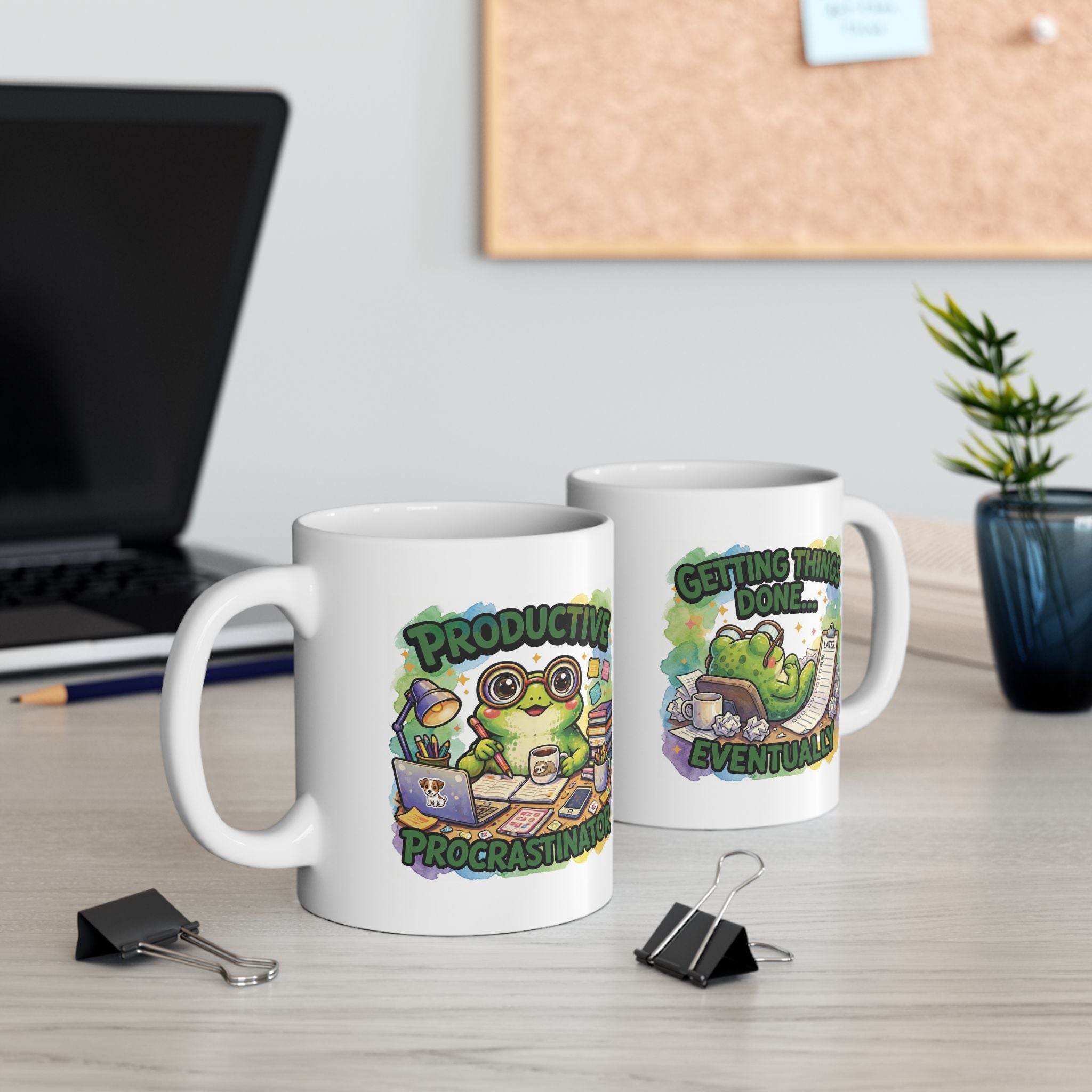 Frog Productive Procrastinator Inspirational Coffee Cup (11oz/15oz)