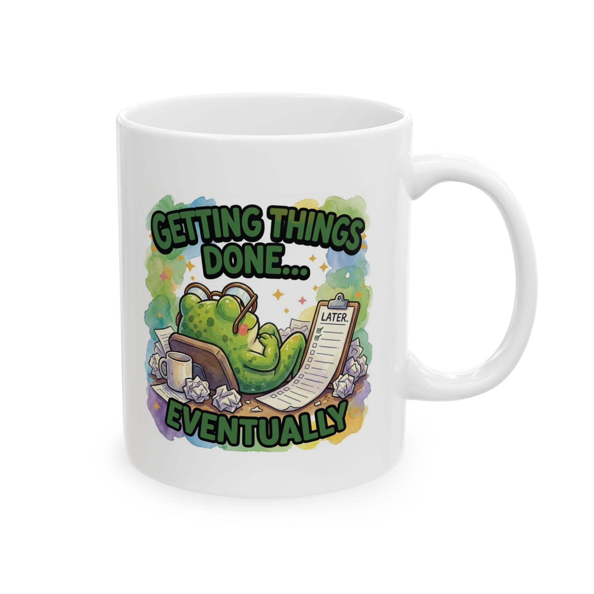 Frog Productive Procrastinator Inspirational Coffee Cup (11oz/15oz)