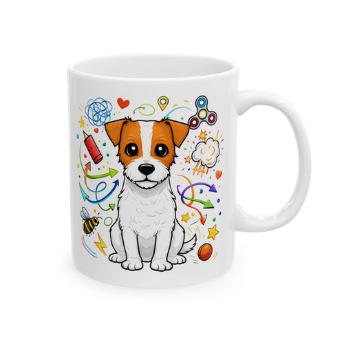 Jack Russell Terrier ADHD Vibe Mug | Ceramic Coffee Cup